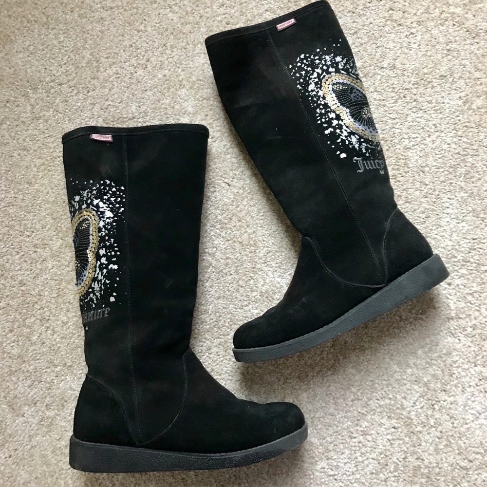 Juicy Couture Suede & Sequin Boots